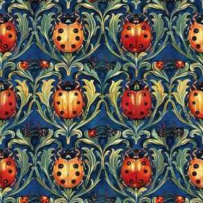 art nouveau lady bugs inspired by william morris