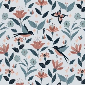 Minimalistic Birds and Flowers 2