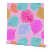 Cute Colorful Shellfish on Pink Background - JUMBO Scale