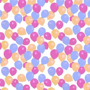 Party Balloons: Purple, Orange and Mauve