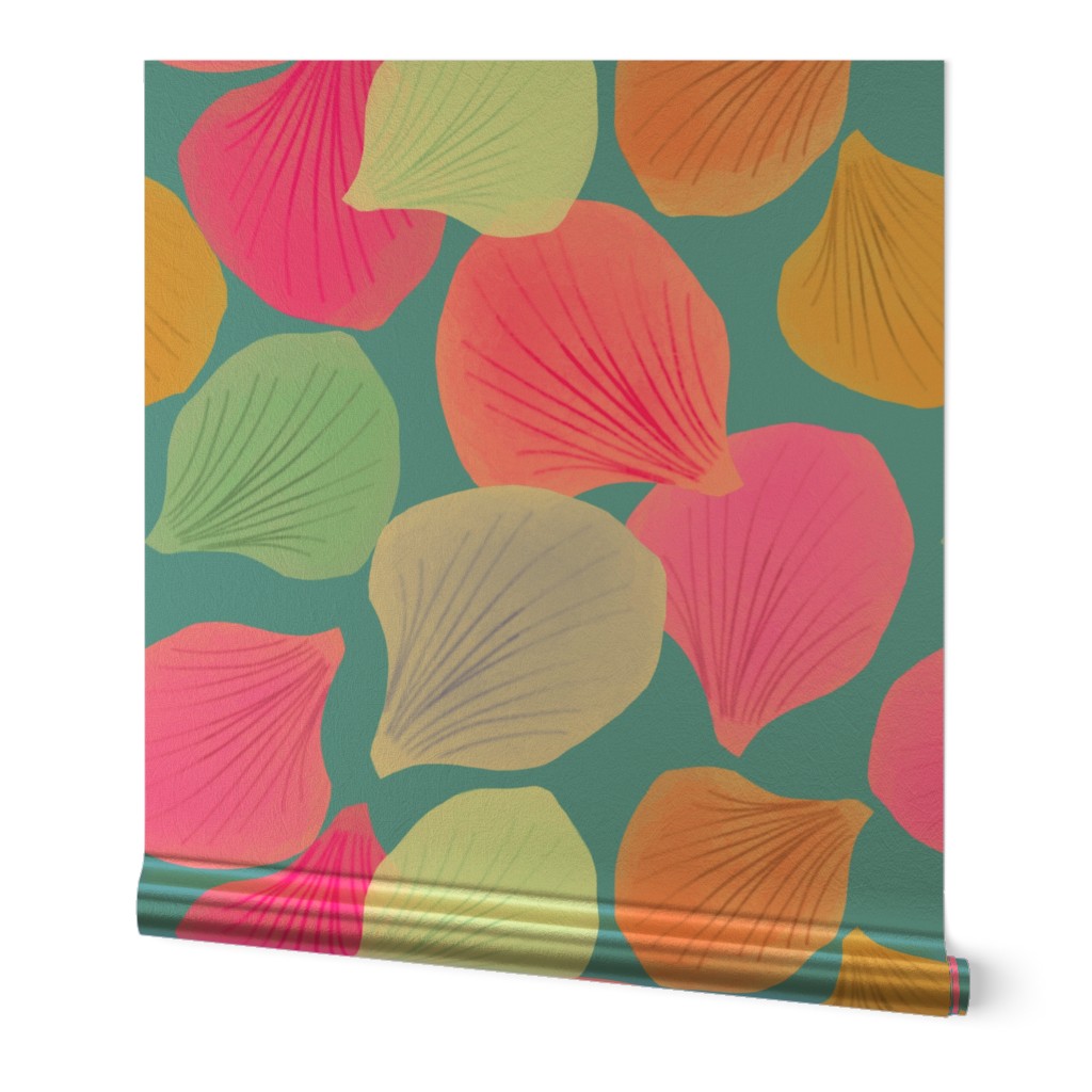 Cute Colorful Shellfish on Blue Background - Large Scale