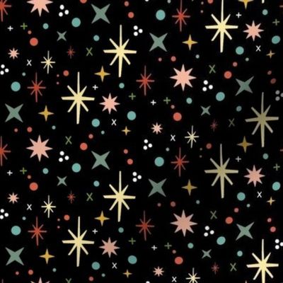 Party Time, Midmod Stars and Sparkles, Black