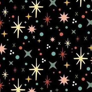 Party Time, Midmod Stars and Sparkles, Black