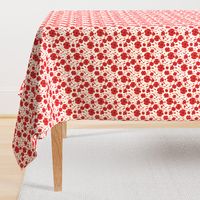 Red Vintage Poppys - medium scale