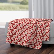 Red Vintage Poppys - medium scale