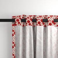 Red Vintage Poppys - medium scale