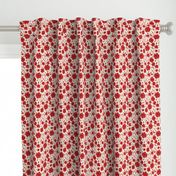 Red Vintage Poppys - medium scale