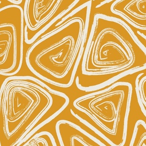 Big Monochrom Abstract Triangle Swirls Mango Ice Cream