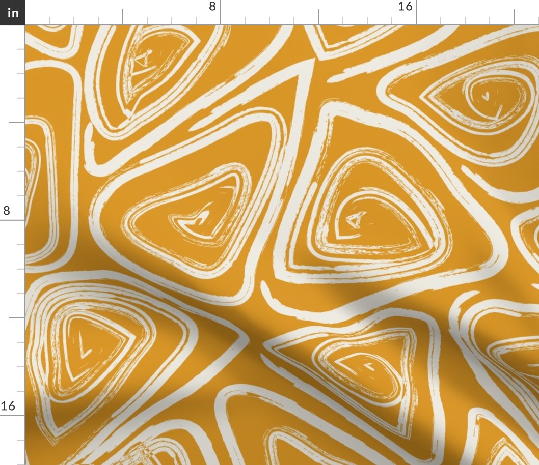 Big Monochrom Abstract Triangle Swirls Mango Ice Cream