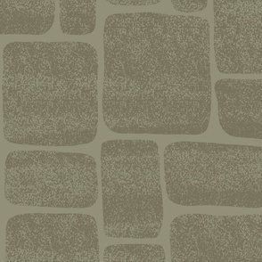 Monocromatic Abstract Bricks - Subtle texture - Olive Green