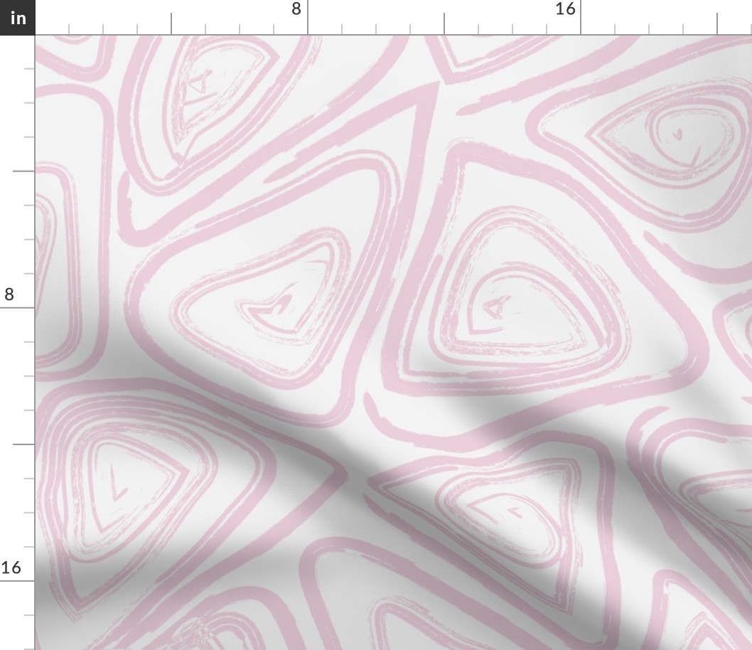 Big Monochrom Abstract Triangle Swirls Blush Pastels