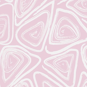 Big Monochrom Abstract Triangle Swirls Pink Pastels