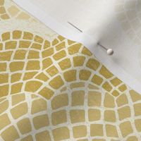 Art Deco Mosaic Scallop Light Gold Yellow (L)