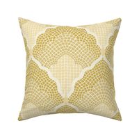 Art Deco Mosaic Scallop Light Gold Yellow (L)