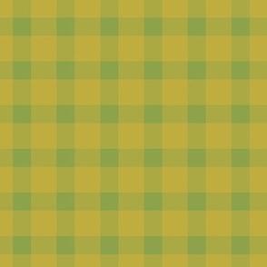 Plaid in green and gold