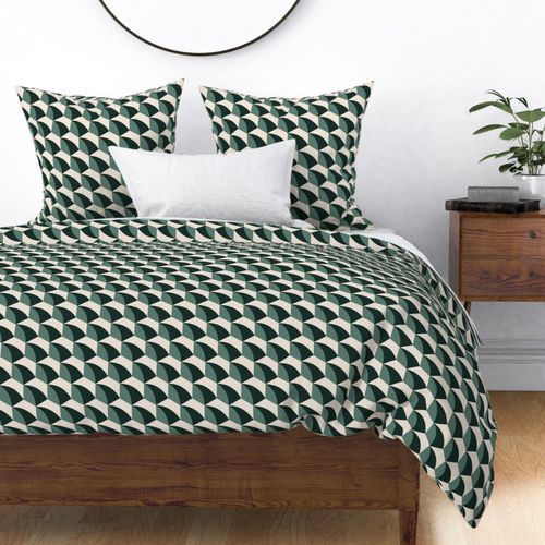 Geometric Lightning Wave Effect Hex - Green