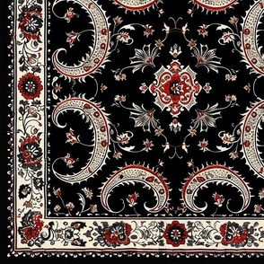 Paisley Patch in Black | Large Scale Repeat