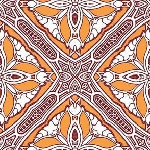 Tile Me a Star Garden (brown/orange)