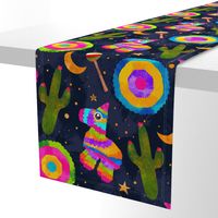 (Large Scale) Maximalist Pinata Mexican Night Sky Spanish Rainbow Tie Dye  Aesthetic Pattern With Cactus And Birthday Party Decorations