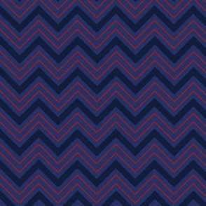 Americana Summer:  Chevron Zigzag (Navy & Red)