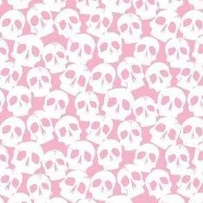 Stacked Skulls on Light Pink