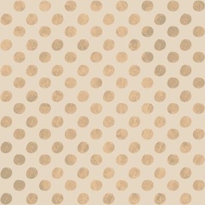 Traditional Boho Mudcloth Polka Dots in Autumn warm vanilla beige