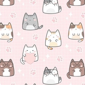 cute cats with squares