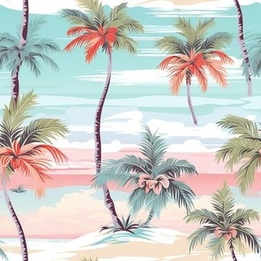 Smaller Tropical Island in Coral and Aqua