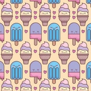 happy kawaii icecream