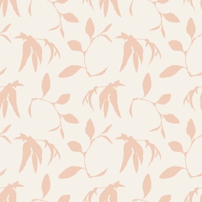 Bamboo Branches Vintage Floral Pattern