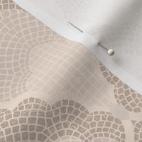 Art Deco Mosaic Scallop Neutral Beige (M)