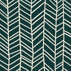 (M) Find Your Path - hand drawn wonky chevron stripe- jungle blender pattern - black and cream