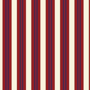 Americana Summer:  Stripes (Red, Navy and Cream)