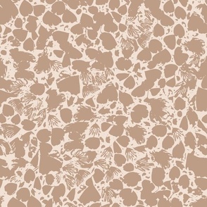 Abstract foliage texture in muted salmon  - medium