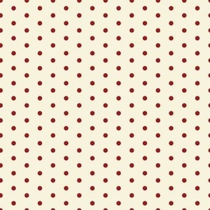 Americana Summer:  Polka Dots (Cream and Red)