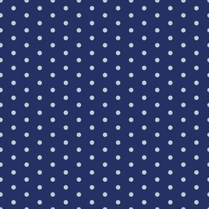 Americana Summer:  Polka Dots (Navy and Sky Blue)