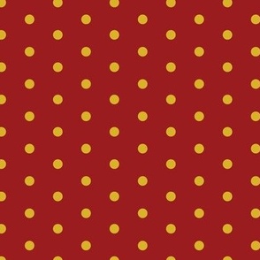 Americana Summer:  Polka Dots (Red and Gold)