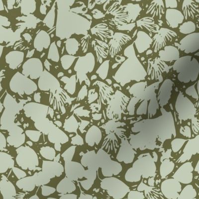 Abstract foliage texture in moss green - medium