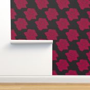 Crimson Roses on Soft Black Large