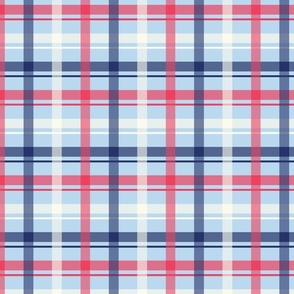 Madras Plaid in Navy Sweetheart, Blue