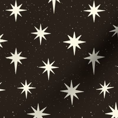 Medium Scale // Hand-drawn Stars with Sparkle on black and white