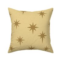 Larger Scale // Hand-drawn Stars with Sparkle in gold and pale yellow