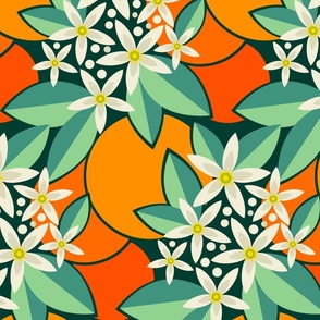 Orange Blossom Flower - Medium