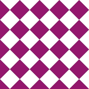 4” Diagonal Checkers, Berry and White