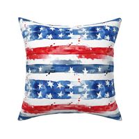 Small Patriotic USA 4th of July Stars and Stripes Abstract Red Blue and White