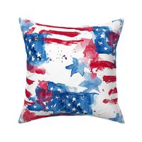 Large Patriotic USA 4th of July Stars and Stripes Flag Abstract Red White and Blue