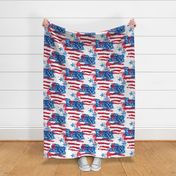 Large Patriotic USA 4th of July Stars and Stripes Flag Abstract Red White and Blue