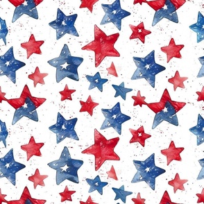 Large Patriotic USA 4th of July Stars Red White and Blue