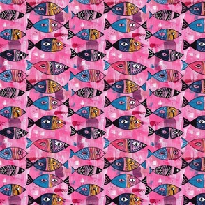 Pink Picasso Pisces: Vibrant Fish Art Print