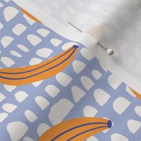 Banana Geometric Fruit Sky Blue Half Circle Stripe Fabric Kitchen Home Decor Bedding